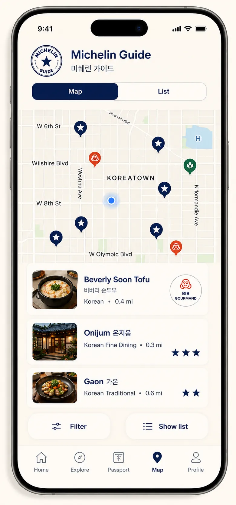 Map of trusted Korean restaurants
